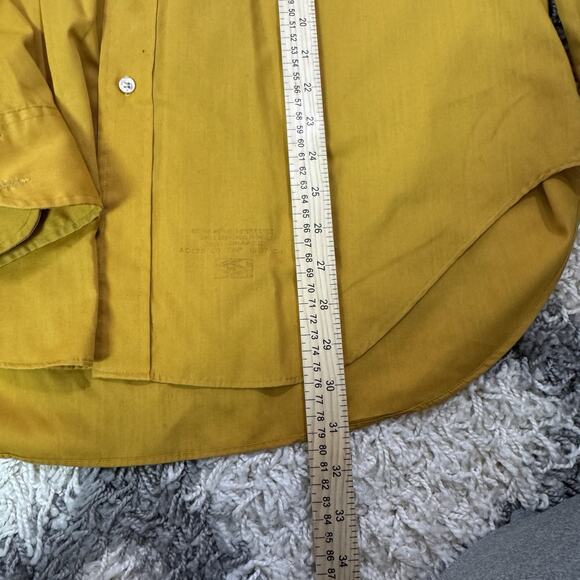 VTG Arrow Sz XL Men's The Kent Collection‎ Custom USA Yellow Dress Shirt - Picture 4 of 7